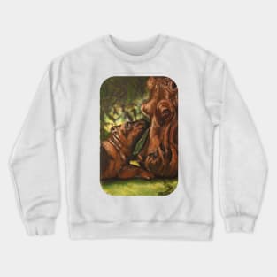 Adoring Mum Hippo and Baby Crewneck Sweatshirt